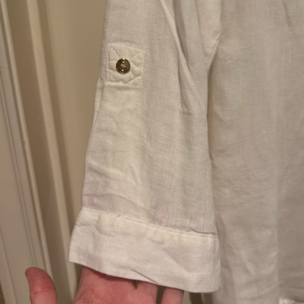 Vtg JM Collection Linen Top - Picture 7 of 16